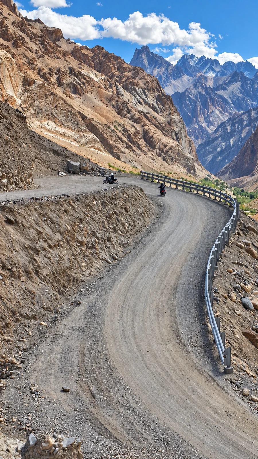 Jalan berkelok dari folder Zanskar
